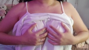 Sexy girl masturbation & creampied with beautiful big boobs girl - viza showgirl