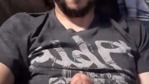 Jerk off w/ cum. Shaggy hair boy.
