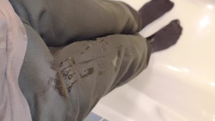 Pissing My New Sweat Pants