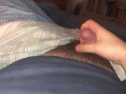 Jerking off my small hairy cock