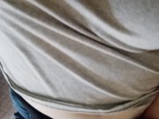 Listening to Wendy's wet pussy pleasing herself under her pants