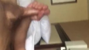 Hairy chest solo jerk off and moaning 
