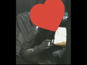 smoking wife in leather gloves and catsuit fucking handjob cumshot 3/16