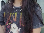 Ally Lust smoking in public, flash at the end. 1/16