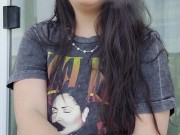 Ally Lust smoking in public, flash at the end. 13/16