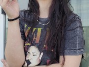 Ally Lust smoking in public, flash at the end. 14/16