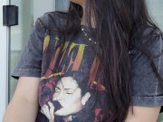 Ally Lust smoking in public, flash at the end. 2/16