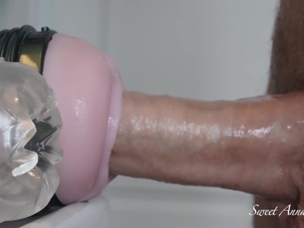 Fleshlight Classic or Fleshlight Quickshot ? Close up big cock - Sweetannabella 4K