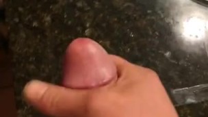 Stroking my nice hard cock!