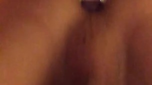 Tight ass fucking small dildo continued