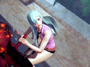 Princess Elizabeth and demon perky fuck in a public bath hentai 3d 3/16