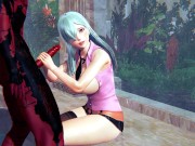 Princess Elizabeth and demon perky fuck in a public bath hentai 3d 8/16