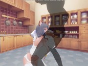 3D HENTAI Yumi sucks a big cock 10/16