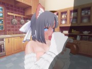 3D HENTAI Yumi sucks a big cock 7/16