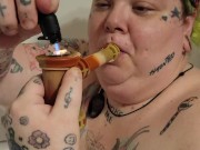 Bbw smoking in tub #2  1/16