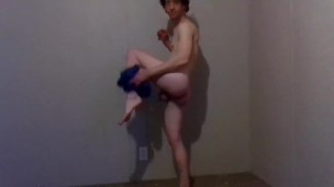 Trying Clothes; Playing, Dressing And Undressing - Blue Silky Shorts pt 14