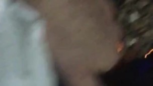 Cum outside with vibrators tied to my cock