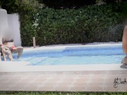 Having fun in a pool of a swinger club!! 2/16