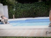 Having fun in a pool of a swinger club!! 3/16