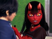 succubus Meru standing missionary fucks hentai