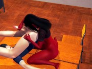 Meru succubus rimming and handjob on the desk 13/16