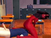 Meru succubus rimming and handjob on the desk 7/16