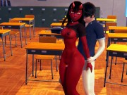 Guy thig job succubus Meru in classroom 4/16