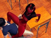 Meru the succubus footjob and hard fuck BDSM tied up 10/16