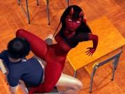 Meru the succubus footjob and hard fuck BDSM tied up 11/16