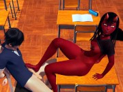 Meru the succubus footjob and hard fuck BDSM tied up 6/16