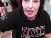 V 627 The next sexy deposit of female cum on the gamblers favorite shirt from the chick with fab tit 16/16