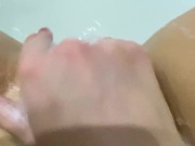HORNY BABY Masturbate in the Shower with SOAP ON HER PETITE BODY