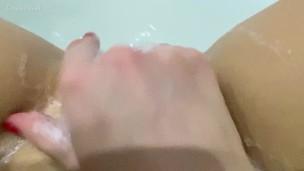 HORNY BABY Masturbate in the Shower with SOAP ON HER PETITE BODY