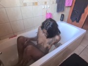 A desi Indian slut giving her dark petite body a sexy steamy bubble bath. 12/16