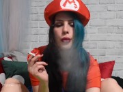 Smoking and Cuming Hot Mario - Cosplay Smoke Fetish Masturbation PornHub Exclusive Preview 6/16