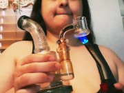 Arab BBW does Purple Punch Dab