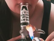 BBW Arab teases camera while she blows smoke 7/16