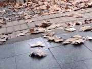 Lo hacemos en la calle con mí amiga, casi nos descubren! 10/16