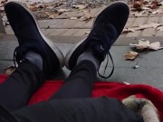 Lo hacemos en la calle con mí amiga, casi nos descubren! 9/16