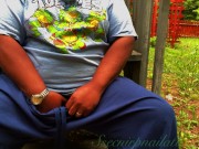 SsecnirpNailati outside in a TMNT shirt
