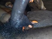 WET HANDJOB AND BALL MASSAGE LEADS TO BIG BOOTY KANGAROO BOUNCE!!!! 4/16