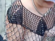 Exhibitionist wife sucks cock while neighbors watch 9/16