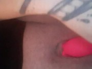 Milf masturbates fat clit with Vibrator 11/16