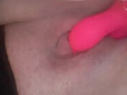 Milf masturbates fat clit with Vibrator 9/16
