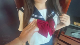 Estudiante japonesa esperando orgasmo y creampie - La maestra me ...