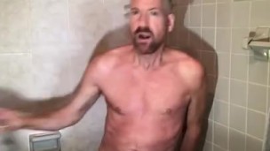 Bathtub Dildo Fucking and horny with my skinned H&T