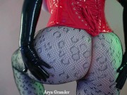 Pin Up curvy MILF Arya Grander and rubber catsuit fetish 10/16