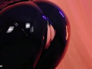 Latex Hot Teasing Video, Rubber Catsuit Arya Grander 2/16