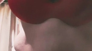 Smoking a bowl on my Big Titties 