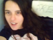 PinkMoonLust FREE CHAIR 2 Hairy Pussy Exhibitionist Sits in Garbage Chair Bringing New Life 10/16